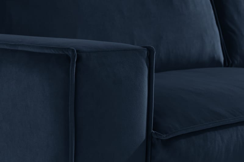 Sammetssoffa Leonora 4-sits - Blå - Möbler - Soffa - Sammetssoffa