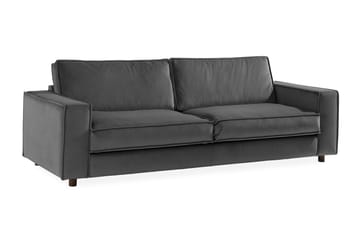 Sammetssoffa Leonora 4-sits - Ljusgrå - Möbler - Soffa - Sammetssoffa