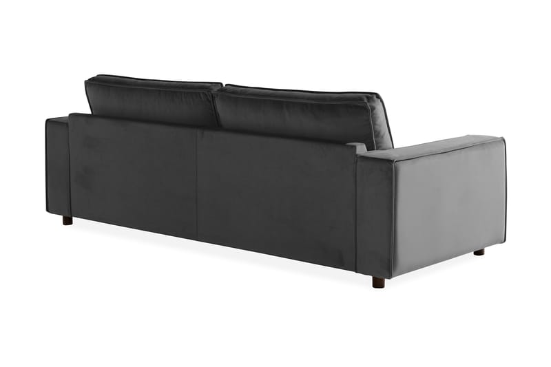 Sammetssoffa Leonora 4-sits - Ljusgrå - Möbler - Soffa - Sammetssoffa