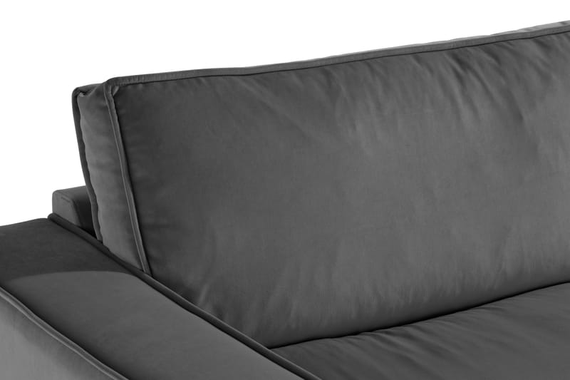 Sammetssoffa Leonora 4-sits - Ljusgrå - Möbler - Soffa - Sammetssoffa
