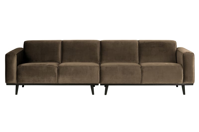 Sammetssoffa Nowell 4-sits Large - Taupe - 4 sits soffa - Sammetssoffa