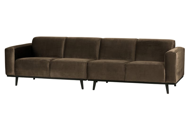 Sammetssoffa Nowell 4-sits Large - Taupe - 4 sits soffa - Sammetssoffa