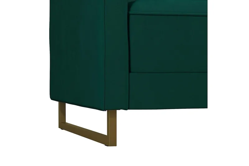 Skylar 2-sits Bäddsoffa Ställbar Sammet/Grön /Mässing - Novogratz - Möbler - Soffa - Sammetssoffa