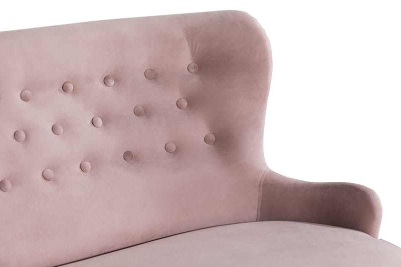 Soffa Thunia Sammet - Ljusrosa - Möbler - Soffa - Sammetssoffa