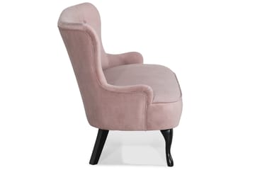 Soffa Thunia Sammet - Ljusrosa - Möbler - Soffa - Sammetssoffa