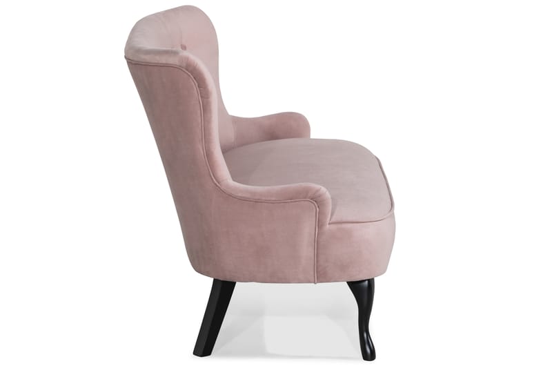 Soffa Thunia Sammet - Ljusrosa - Möbler - Soffa - Sammetssoffa