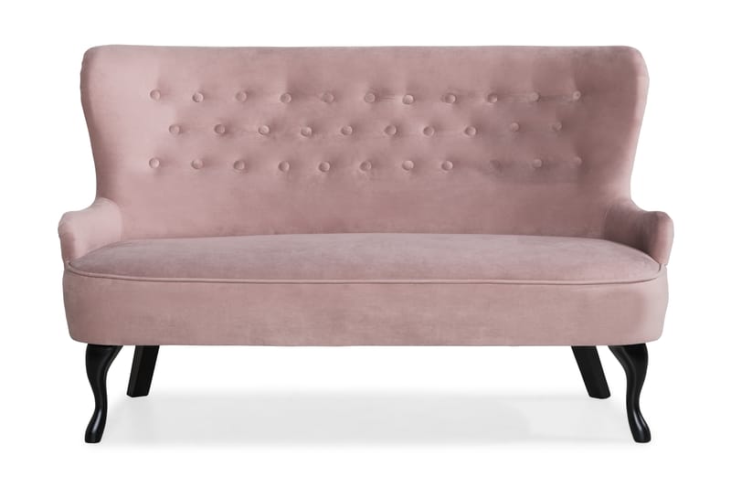 Soffa Thunia Sammet - Ljusrosa - Möbler - Soffa - Sammetssoffa