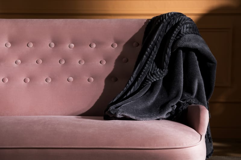 Soffa Thunia Sammet - Ljusrosa - Möbler - Soffa - Sammetssoffa