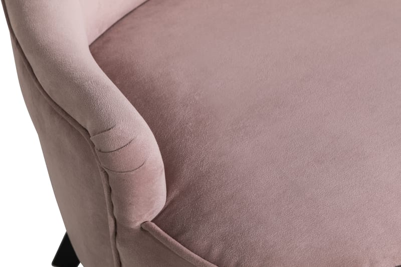 Soffa Thunia Sammet - Ljusrosa - Möbler - Soffa - Sammetssoffa