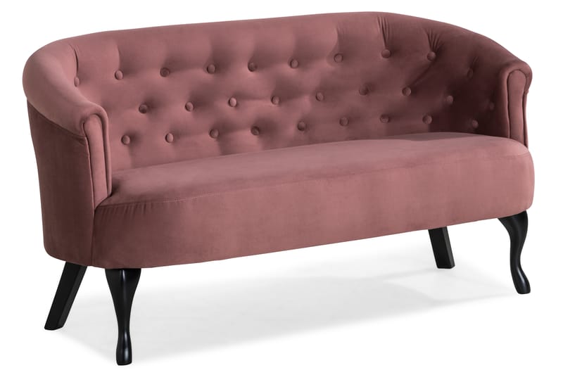 Soffa Thunia Siss Sammet - Rostrosa - Möbler - Soffa - Sammetssoffa