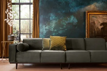 Statement 4-sits Sammetssoffa - Grön - Möbler - Soffa - Sammetssoffa