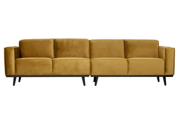 Statement 4-sits Sammetssoffa - Honungsgul - Möbler - Soffa - Sammetssoffa