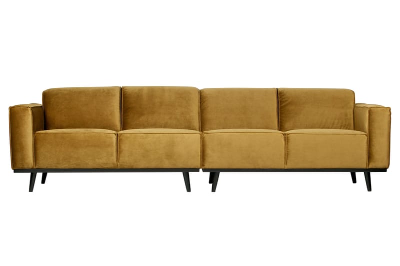 Statement 4-sits Sammetssoffa, Honungsgul