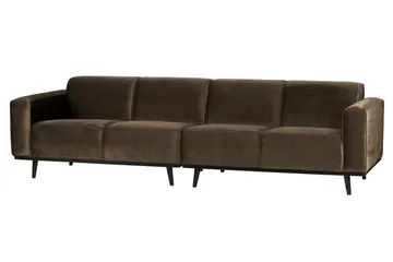 Statement 4-sits Sammetssoffa Large - Taupe - Möbler - Soffa - Sammetssoffa