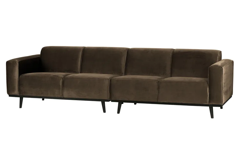 Statement 4-sits Sammetssoffa Large - Taupe - Möbler - Soffa - Sammetssoffa