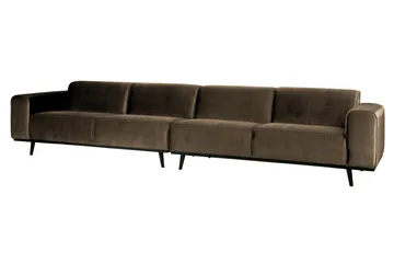 Statement 4-sits Sammetssoffa Large - Taupe - Möbler - Soffa - Sammetssoffa