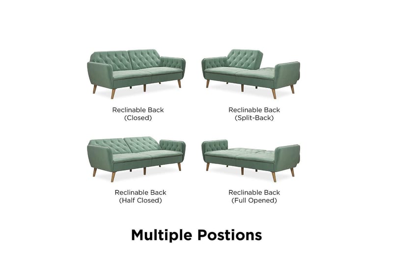 Tallulah 2-sits Bäddsoffa Sammet/Ljusgrön - Novogratz - Möbler - Soffa - Sammetssoffa