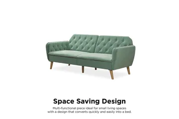 Tallulah 2-sits Bäddsoffa Sammet/Ljusgrön - Novogratz - Möbler - Soffa - Sammetssoffa