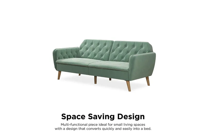 Tallulah 2-sits Bäddsoffa Sammet/Ljusgrön - Novogratz - Möbler - Soffa - Sammetssoffa