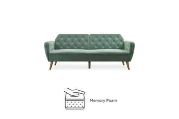 Tallulah 2-sits Bäddsoffa Sammet/Ljusgrön - Novogratz - Möbler - Soffa - Sammetssoffa