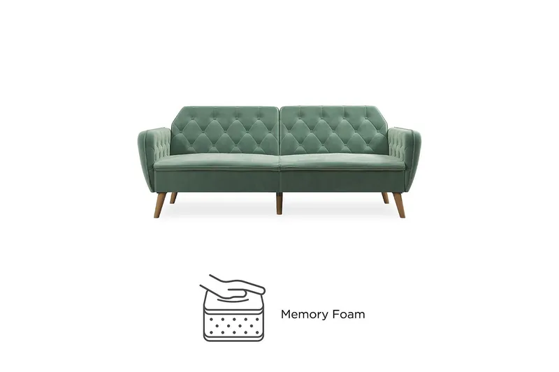 Tallulah 2-sits Bäddsoffa Sammet/Ljusgrön - Novogratz - Möbler - Soffa - Sammetssoffa