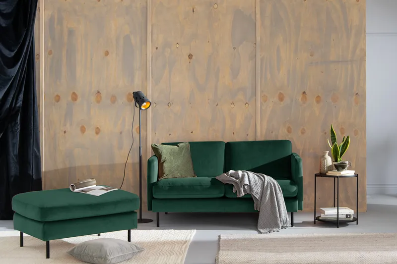 Teodin Sammetssoffa 2-sits - Grön - Möbler - Soffa - Sammetssoffa