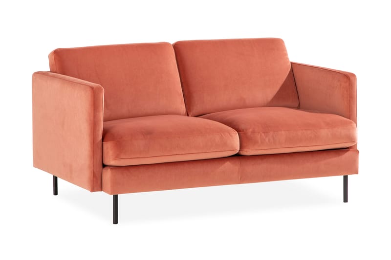 Teodin Sammetssoffa 2-sits - Rosa - Möbler - Soffa - Sammetssoffa