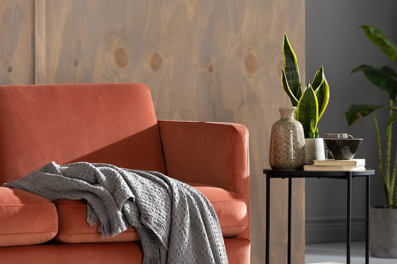 Teodin Sammetssoffa 2-sits - Rosa - Möbler - Soffa - Sammetssoffa