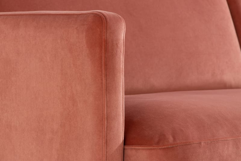 Teodin Sammetssoffa 3-sits - Rosa - Möbler - Soffa - Sammetssoffa
