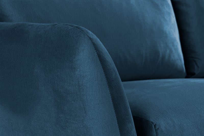 Trend 2-sits Sammetssoffa - Blå - Möbler - Soffa - Sammetssoffa