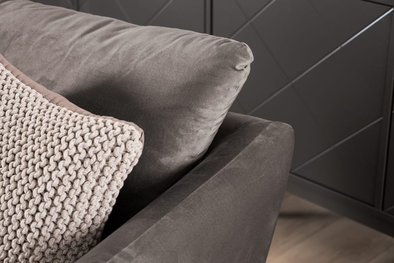 Trend 2-sits Sammetssoffa - Brun - Möbler - Soffa - Sammetssoffa