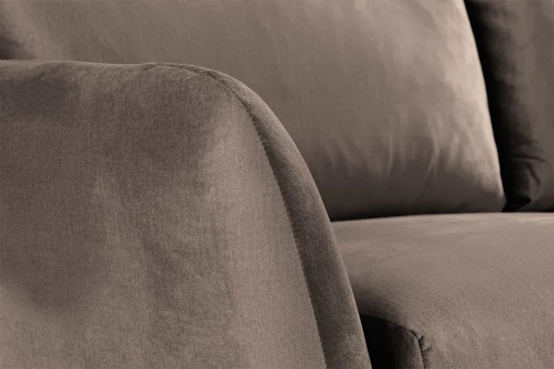 Trend 2-sits Sammetssoffa - Brun - Möbler - Soffa - Sammetssoffa