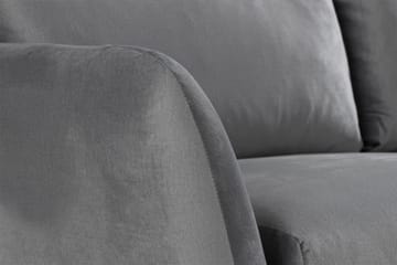 Trend 2-sits Sammetssoffa - Ljusgrå - Möbler - Soffa - Sammetssoffa