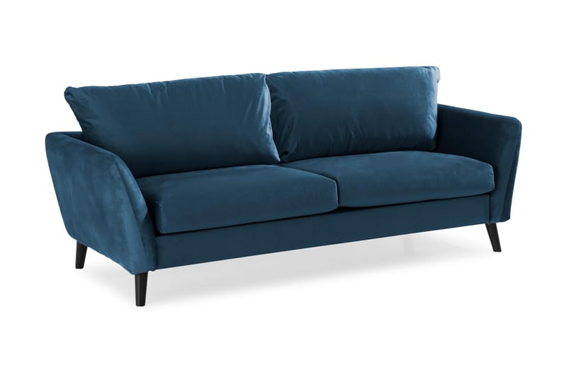 Trend 3-sits Sammetssoffa - Blå - Möbler - Soffa - Sammetssoffa