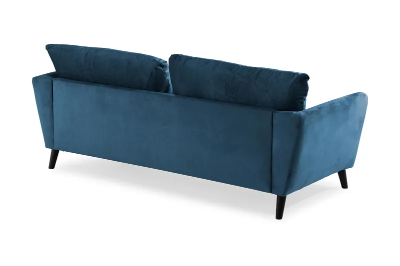 Trend 3-sits Sammetssoffa - Blå - Möbler - Soffa - Sammetssoffa