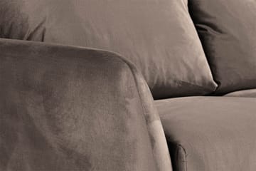 Trend 3-sits Sammetssoffa - Brun - Möbler - Soffa - Sammetssoffa