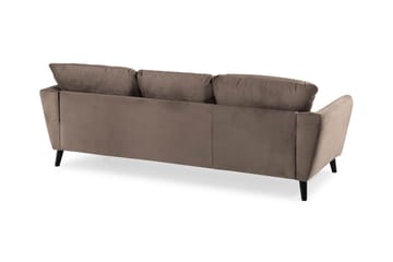 Trend 3-sits Sammetssoffa - Brun - Möbler - Soffa - Sammetssoffa