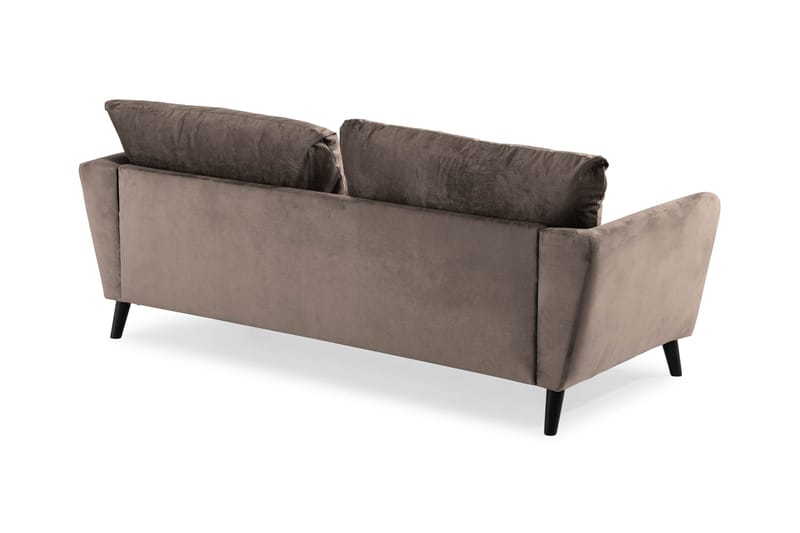 Trend 3-sits Sammetssoffa - Brun - Möbler - Soffa - Sammetssoffa