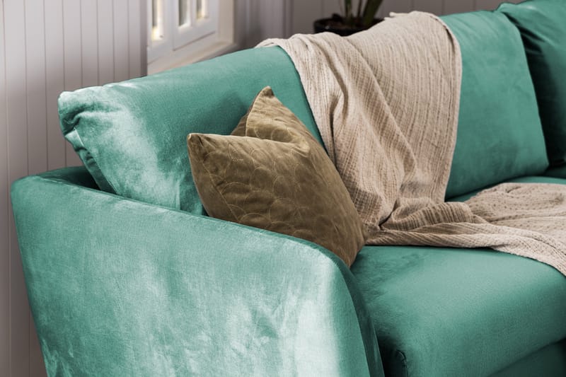 Trend 3-sits Sammetssoffa - Grön - Möbler - Soffa - Sammetssoffa