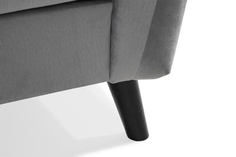 Trend 3-sits Sammetssoffa - Ljusgrå - Möbler - Soffa - Sammetssoffa