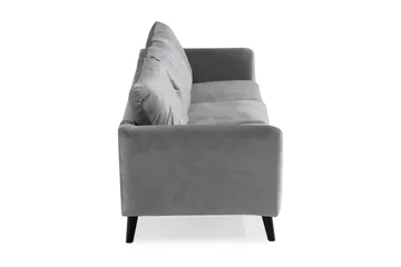 Trend 3-sits Sammetssoffa - Ljusgrå - Möbler - Soffa - Sammetssoffa