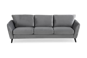 Trend 3-sits Sammetssoffa - Ljusgrå - Möbler - Soffa - Sammetssoffa