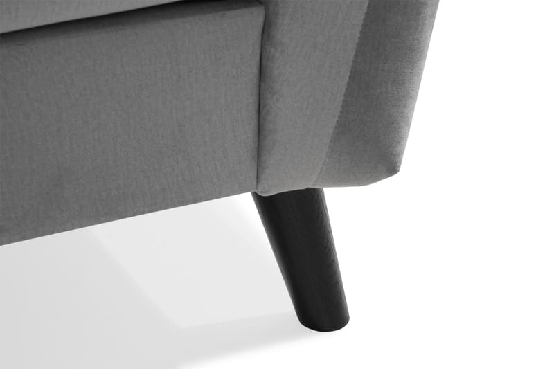 Trend 3-sits Sammetssoffa - Ljusgrå - Möbler - Soffa - Sammetssoffa