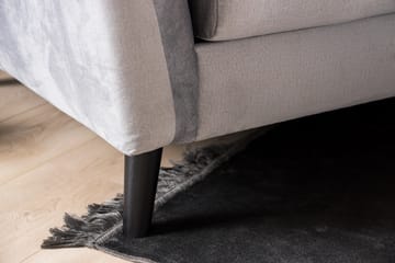 Trend 3-sits Sammetssoffa - Ljusgrå - Möbler - Soffa - Sammetssoffa