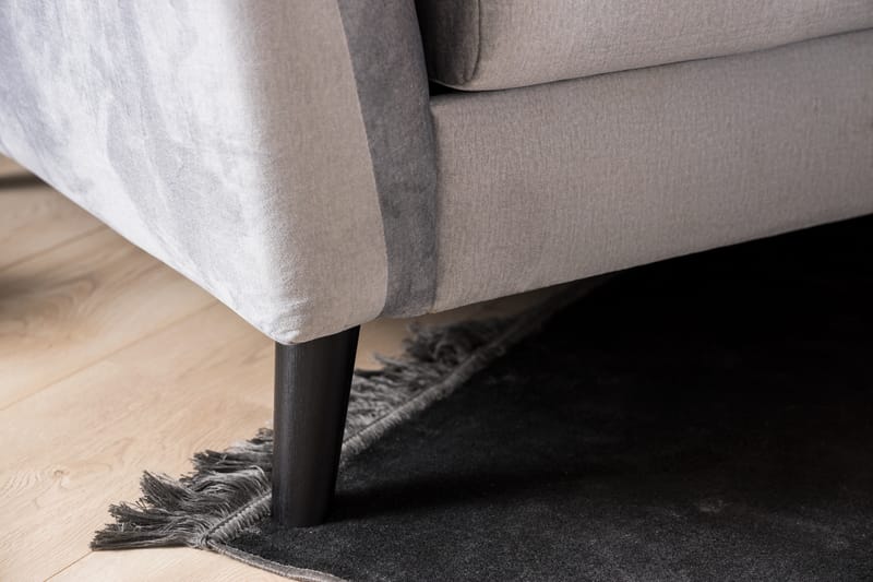 Trend 3-sits Sammetssoffa - Ljusgrå - Möbler - Soffa - Sammetssoffa