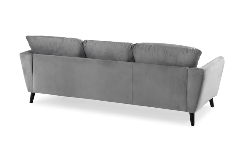 Trend 3-sits Sammetssoffa - Ljusgrå - Möbler - Soffa - Sammetssoffa