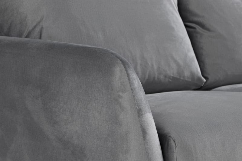 Trend 3-sits Sammetssoffa - Ljusgrå - Möbler - Soffa - Sammetssoffa