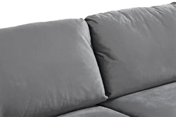 Trend 3-sits Sammetssoffa - Ljusgrå - Möbler - Soffa - Sammetssoffa