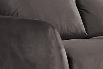 Trend 3-sits Sammetssoffa - Mörkgrå - Möbler - Soffa - Sammetssoffa