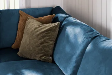 Trend 4-sits Högervänd U-formad Soffa med Divan och Schäslong i Sammet - Blå - Möbler - Soffa - Sammetssoffa